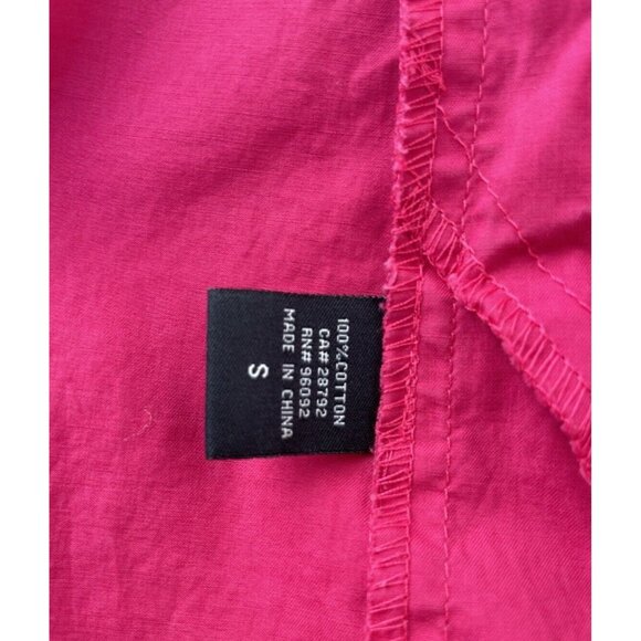 Willi Smith Pink Ruffle Trench Coat Small Belted Zip Front Cotton Jacket - Picture 5 of 13